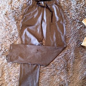 Lululemon mid grey On the Fly track pants. Excellent condition - hardly worn.